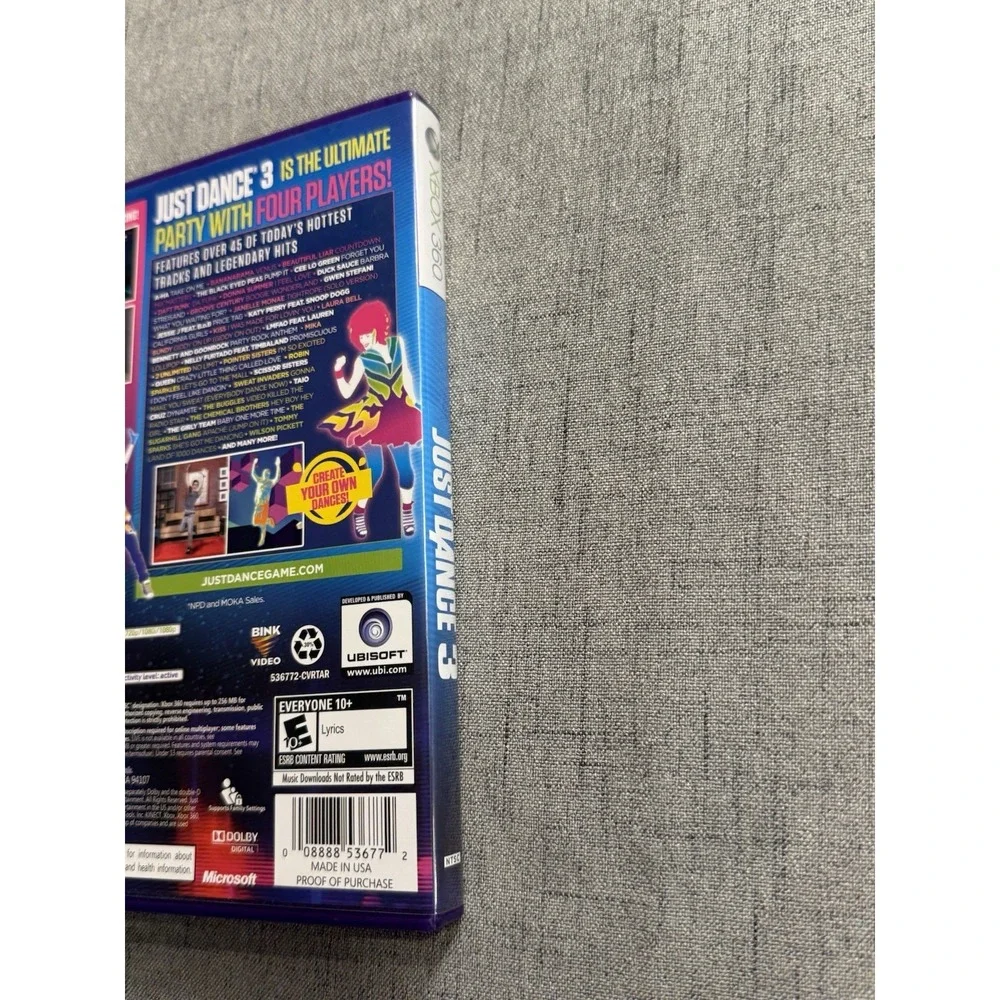 Just Dance 3 Microsoft Xbox 360 Kinect 2011 Target Edition With Manual Rated E